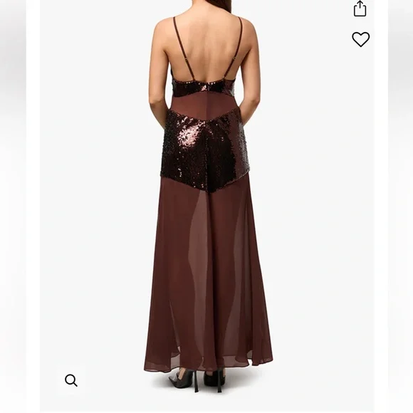 NWT WeWoreWhat Sheer Panel Maxi Dress - Picture 2 of 7